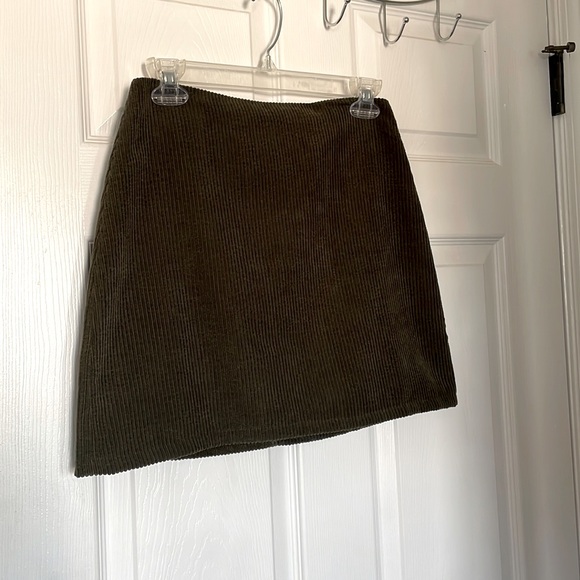 Vintage Havana Dresses & Skirts - Vintage Havana Moss Green Corduroy Mini Skirt